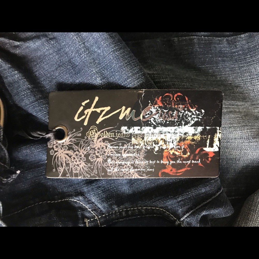 NWT Itz Me Premium straight leg jeans. Medium wash - Picture 6 of 8